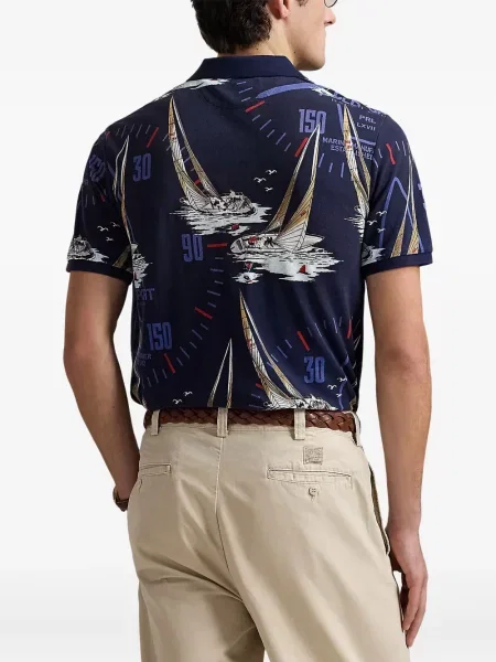 Kostkovaná dlouhá kšiltovka Polo Ralph Lauren bez rukávů modrá