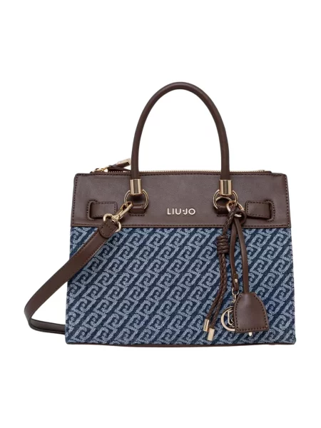 Liu Jo torebka crossbody z bawełną niebieska