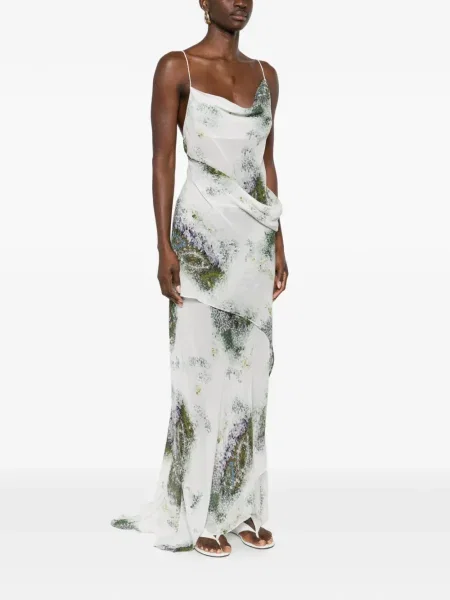 Maksi sukienka maxi Christopher Esber garniturowa biała