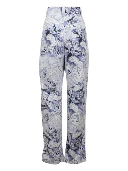 Pantaloni Baum Und Pferdgarten cu imagine cu imprimeu geometric violet