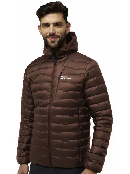 Пуховик Jack Wolfskin коричневый