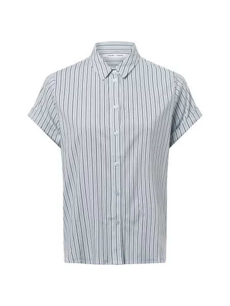 Samsøe Samsøe Bluzka z krótkim rękawem Majan Kobiety biały w S niebieska