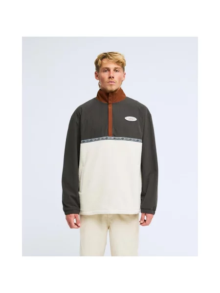 Polar Billabong Space Lobster Half Zip brązowy ciemny terakota S beżowy