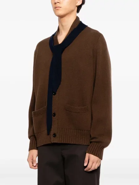 Cardigan Sacai de lână maro