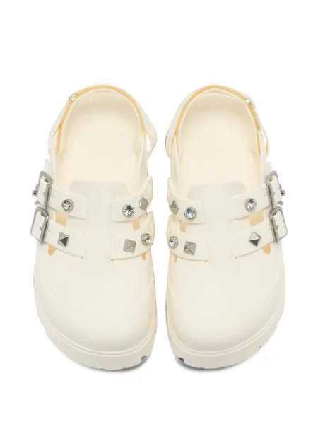 Papuci tip mules Crocs alb