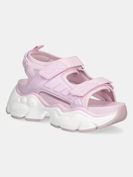 Сандали Buffalo Binary Track с платформа розово