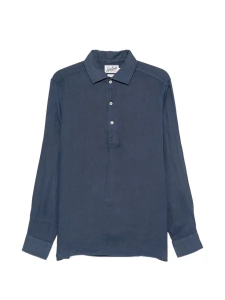 Λινό μακρύς polo Mc2 Saint Barth μπλε
