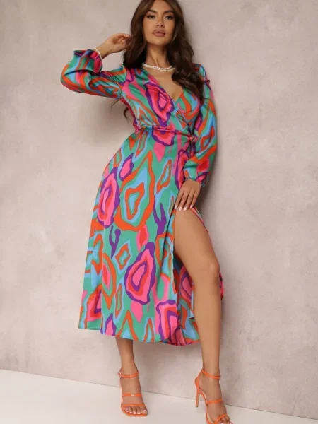 Rochie Verde-Roz Lalope verde