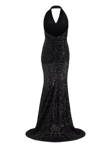 Rochie maxi Patou cu gât halter de costum negru