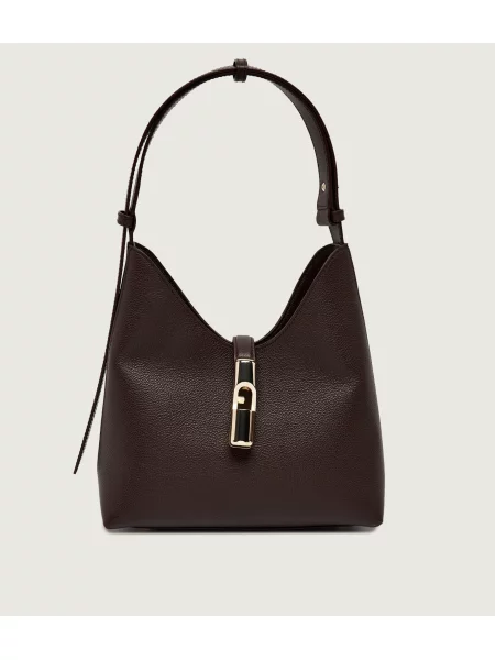 Furla De piele geantă pe umăr Furla Goccia maro