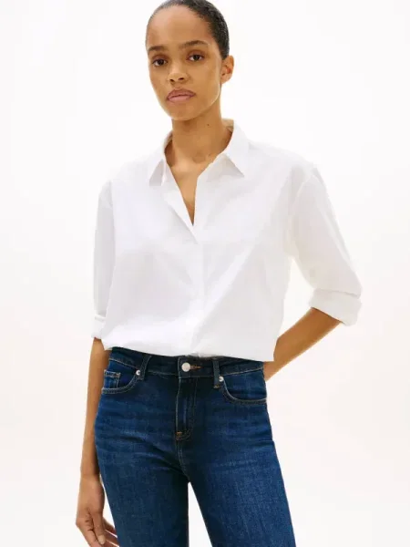 Tommy Hilfiger Cămașă | Oversize fit alb