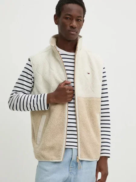 Елек Tommy Jeans мъжки преходен модел бежово