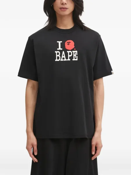 Tricou A Bathing Ape® cu imagine negru