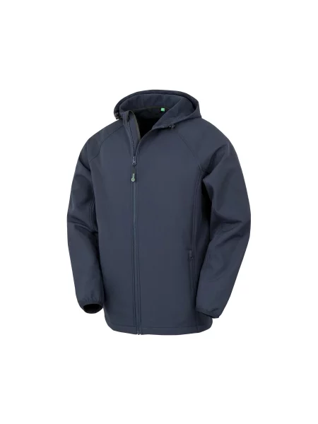 Dziecięca wodoodporna kurtka softshell z kapturem do nadruku Result niebieska