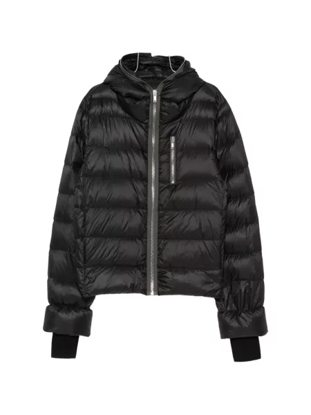 Geacă cu puf Rick Owens cu glugă negru