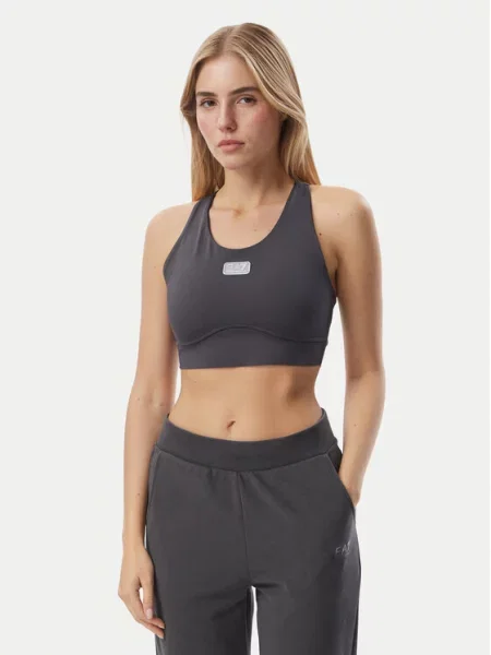 Emporio Armani Sutien sport închis gri