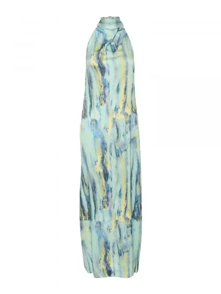 Gestuz Obleka Walery / limonino-rumena / meta modra