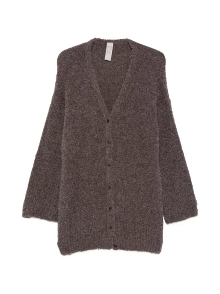 Cardigan Private 0204 tricotate cu decolteu în V maro