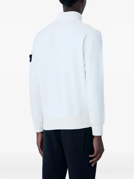 Hanorac Stone Island cu strasuri de jumătate de fermoar