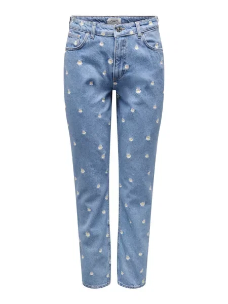 ONLY Jeans ONLInc albastru denim / galben deschis alb
