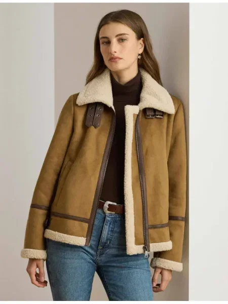 LAUREN RALPH LAUREN Műbőr dzseki barna