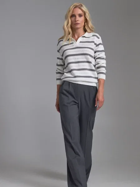 Штани класичні TrikoBakh графіт вовна/віскоза