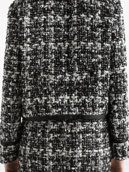 Geacă Dolce & Gabbana din tweed negru