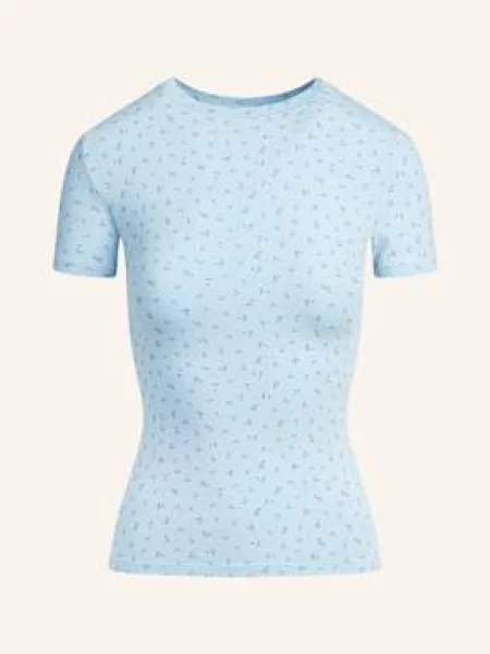 Skims Pohodlné Domácí Tričko Cotton Jersey tmavě modrá/ světle zelená/ světle fialová modré