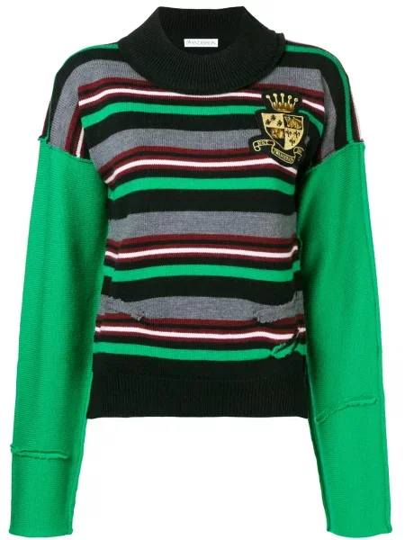 Pulover Jw Anderson tricotate cu autograf verde