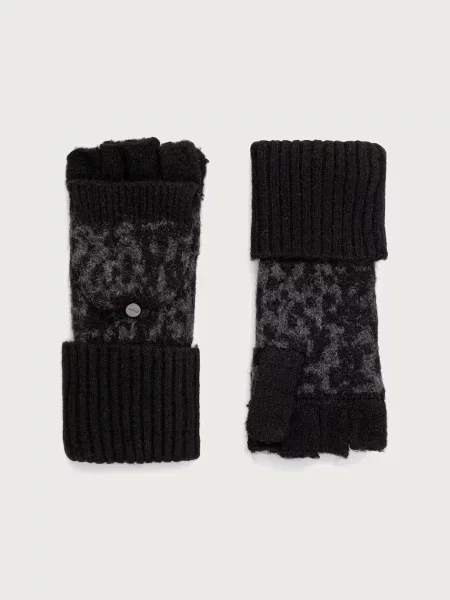 DKNY rukavice s příměsí vlny černé