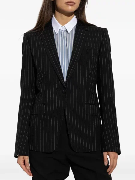Geacă Tom Ford cu broderie de lână negru