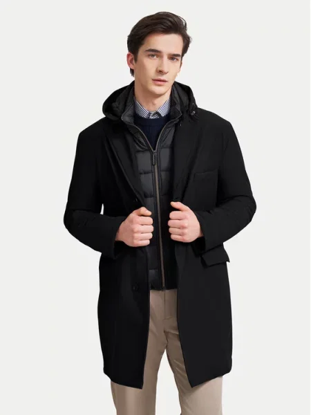 Bugatti Демісезонний плащ чорний