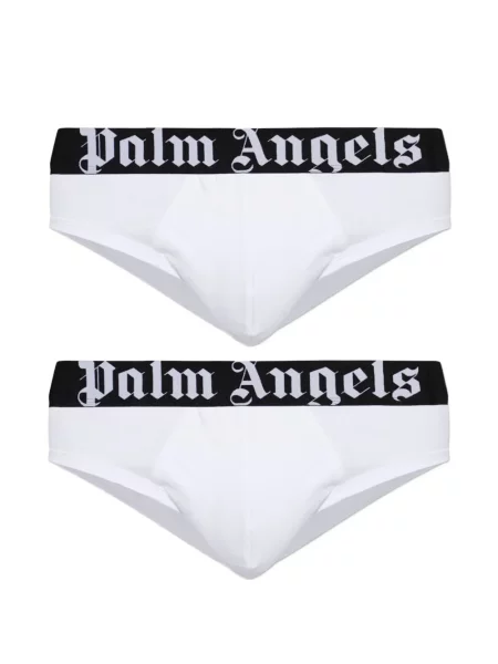 Majtki Palm Angels z logo białe