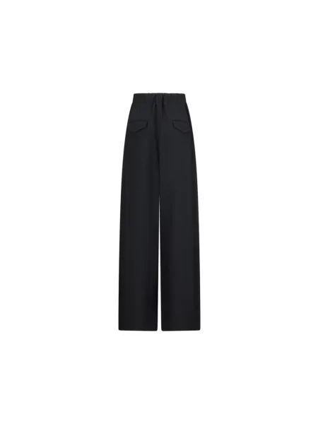 Spodnie Jil Sander z krepy czarne