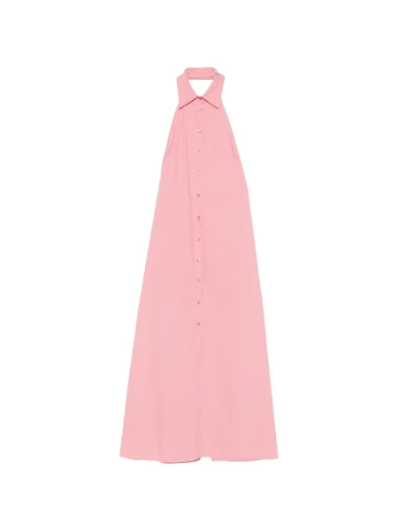 Rochie maxi Erika Cavallini cu gât halter de costum roz
