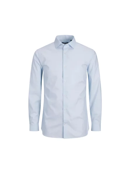 Koszula casualowa o kroju slim fit z kołnierzykiem typu kent model ‘PARKER’ Jack & Jones niebieska
