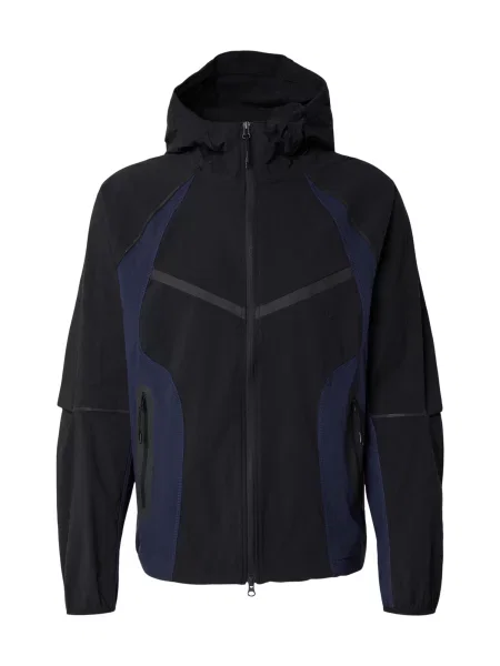 Nike Sportswear Funkcinė striukė Windrunner tamsiai mėlyna / pilka juoda