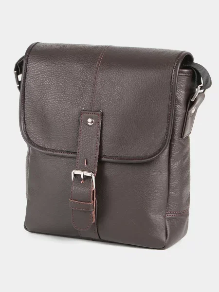 Кожаная сумка через плечо Shvigel коричневая