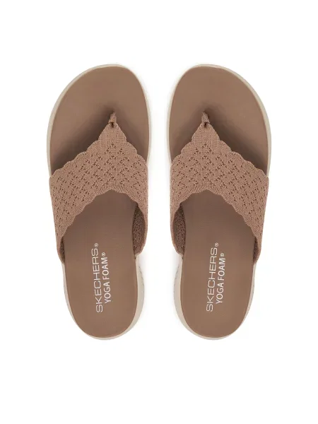 Papuci Skechers bej