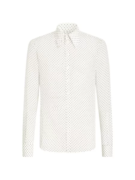 Cămașă Dolce & Gabbana cu buline alb