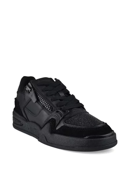 Stras sneakerși Giuseppe Zanotti din piele negru