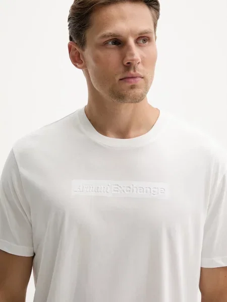 Футболка Armani Exchange с принтом белая