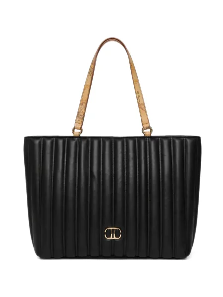 Matlasat geantă shopper Alviero Martini 1° Classe cu autograf negru