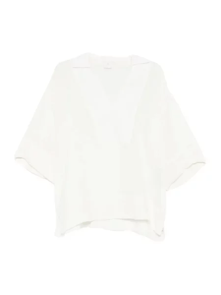 Lniana bluzka Eleventy beżowa