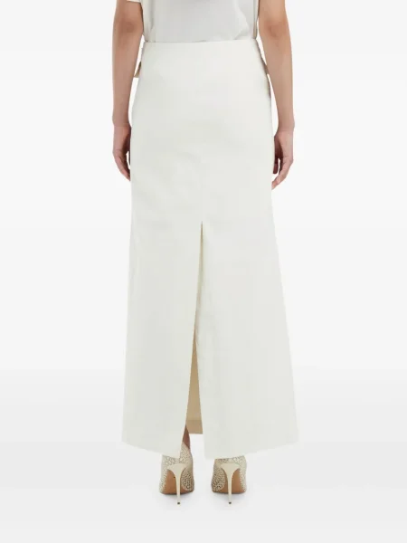 Spódnica midi Ferragamo do kolan biała