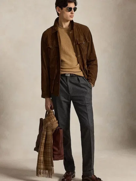Polo Ralph Lauren sweter wełniany brązowy