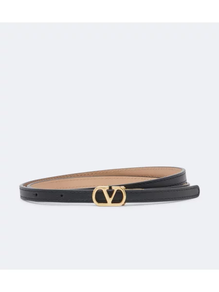 Cu centură reversibil curea Valentino Garavani din piele negru