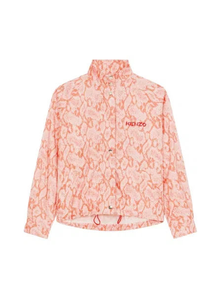 Kurtka przejściowa Kenzo w wężowy wzór pomarańczowa