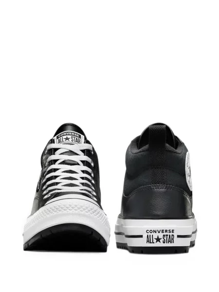 Sneakerși Converse Chuck Taylor All Star cu platformă din piele de căprioară streetstyle negru