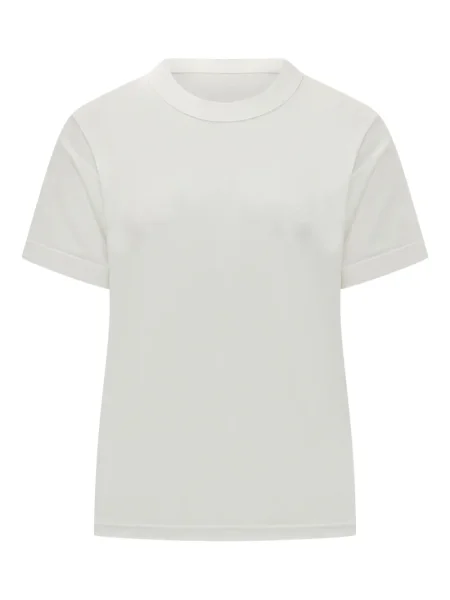 Tricou Y-3 cu decolteu rotund scurt alb